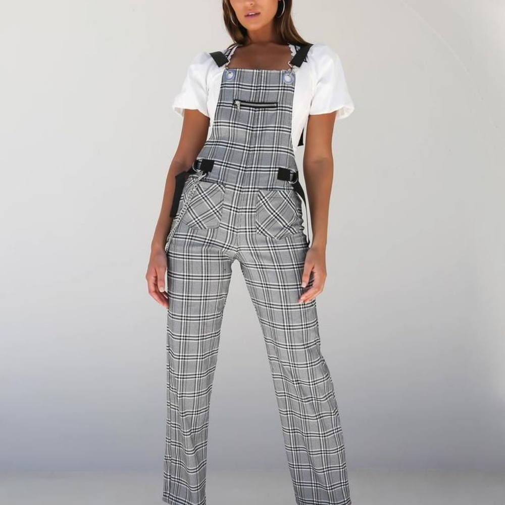 NWT I.AM.GIA Plaid Cobain Overalls - Picture 7 of 7